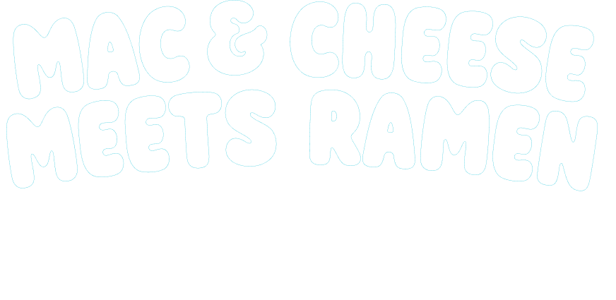 mac&cheese meets ramen. Ramen just got cheesier. Creamy & deramy - it's drippin' perfection.