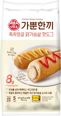 가뿐한끼 촉촉탱글 닭가슴살 핫도그