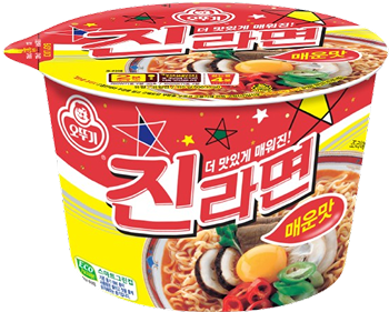 진라면 매운맛 용기