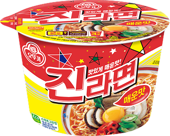 진라면 매운맛 용기