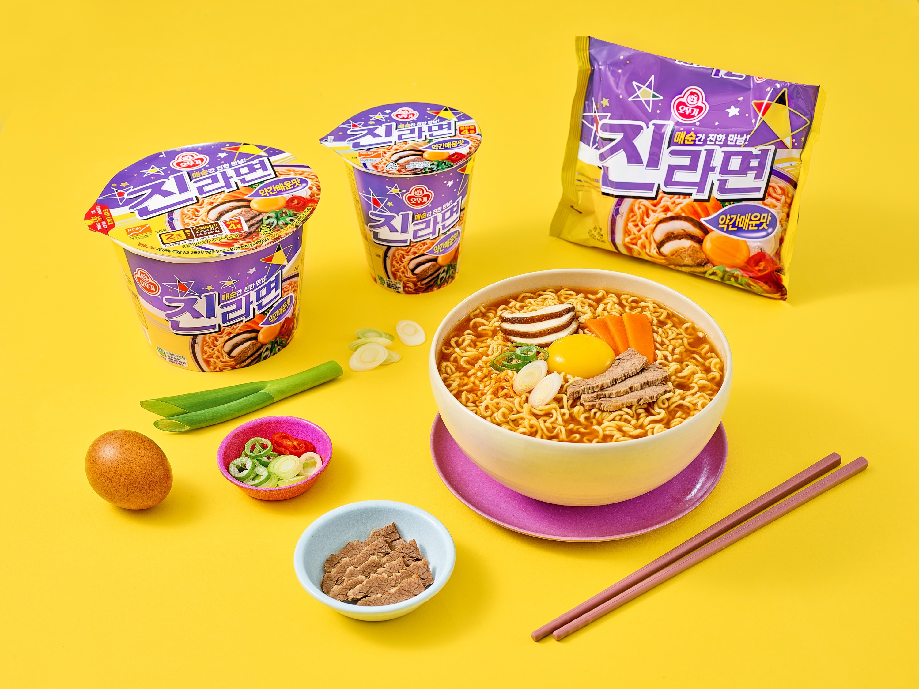 오뚜기 진라면 약간매운맛 용기, 컵